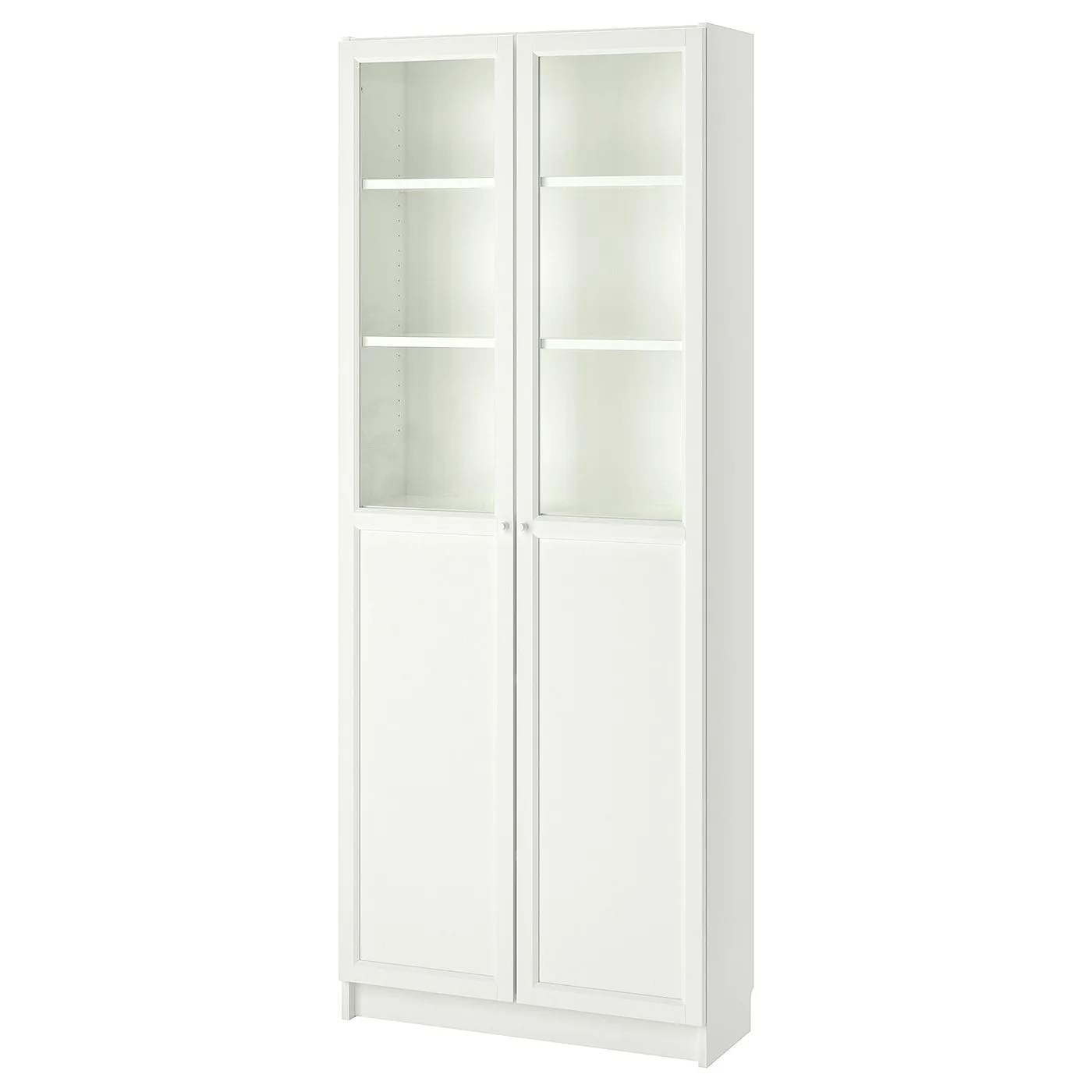 BILLY / OXBERG bookcase with panel/glass doors